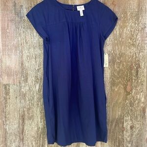 NWT St. John’s Bay Women’s Short Sleeve Shift Dress in Navy